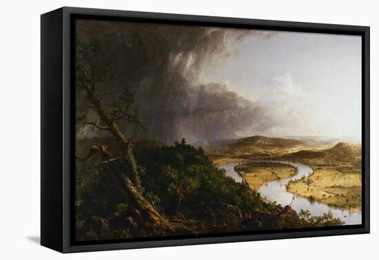 View from Mount Holyoke, Northampton, Massachusetts, after a Thunderstorm - The Oxbow-Thomas Cole-Framed Premier Image Canvas