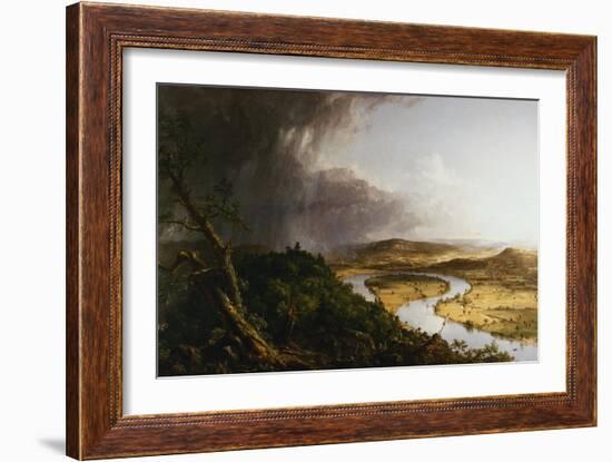 View from Mount Holyoke, Northampton, Massachusetts, after a Thunderstorm - The Oxbow-Thomas Cole-Framed Giclee Print