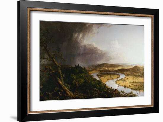 View from Mount Holyoke, Northampton, Massachusetts, after a Thunderstorm - The Oxbow-Thomas Cole-Framed Giclee Print