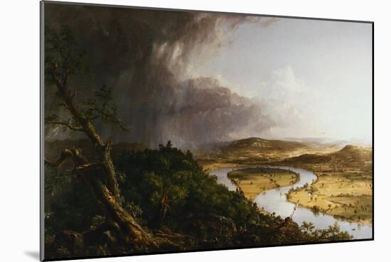 View from Mount Holyoke, Northampton, Massachusetts, after a Thunderstorm - The Oxbow-Thomas Cole-Mounted Giclee Print