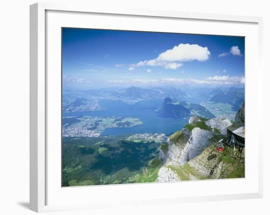 View from Mount Pilatus Over Lake Lucerne, Switzerland-Simon Harris-Framed Photographic Print