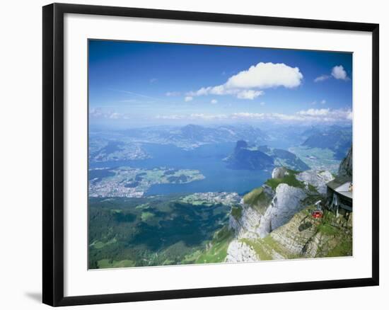 View from Mount Pilatus Over Lake Lucerne, Switzerland-Simon Harris-Framed Photographic Print