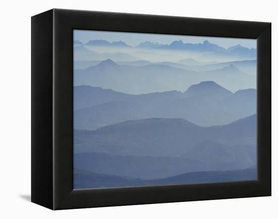 View from Mount Ventoux Looking Towards the Alps, Rhone Alpes, France, Europe-Charles Bowman-Framed Premier Image Canvas