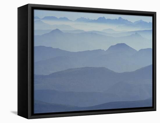 View from Mount Ventoux Looking Towards the Alps, Rhone Alpes, France, Europe-Charles Bowman-Framed Premier Image Canvas