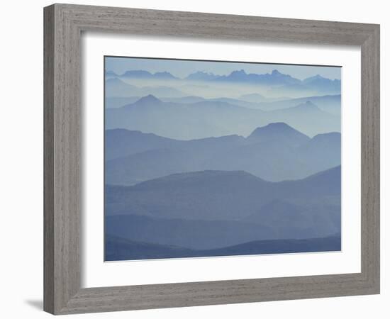 View from Mount Ventoux Looking Towards the Alps, Rhone Alpes, France, Europe-Charles Bowman-Framed Photographic Print