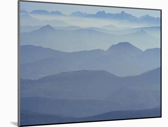 View from Mount Ventoux Looking Towards the Alps, Rhone Alpes, France, Europe-Charles Bowman-Mounted Photographic Print