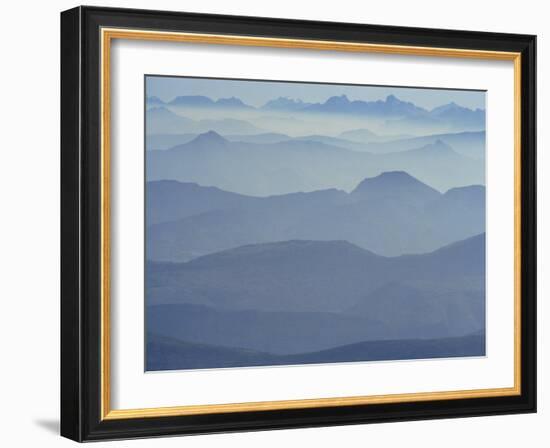 View from Mount Ventoux Looking Towards the Alps, Rhone Alpes, France, Europe-Charles Bowman-Framed Photographic Print