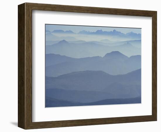 View from Mount Ventoux Looking Towards the Alps, Rhone Alpes, France, Europe-Charles Bowman-Framed Photographic Print