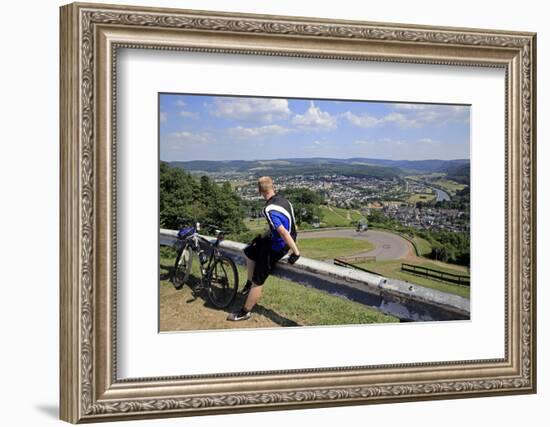 View from Mount Warsberg to Saarburg, Saar River, Rhineland-Palatinate, Germany, Europe-Hans-Peter Merten-Framed Photographic Print