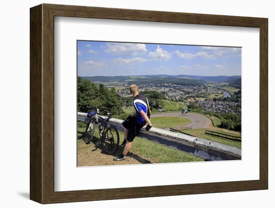 View from Mount Warsberg to Saarburg, Saar River, Rhineland-Palatinate, Germany, Europe-Hans-Peter Merten-Framed Photographic Print