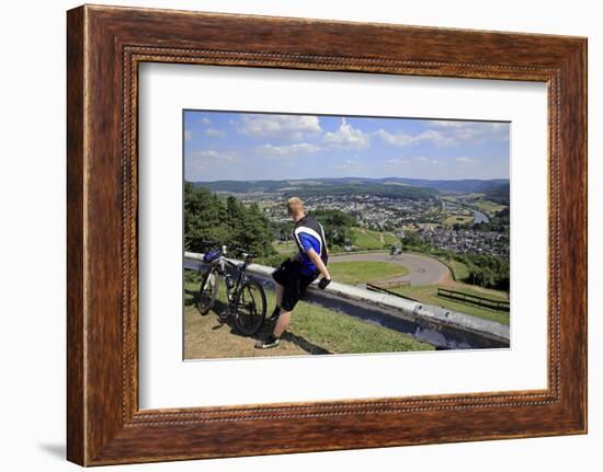 View from Mount Warsberg to Saarburg, Saar River, Rhineland-Palatinate, Germany, Europe-Hans-Peter Merten-Framed Photographic Print