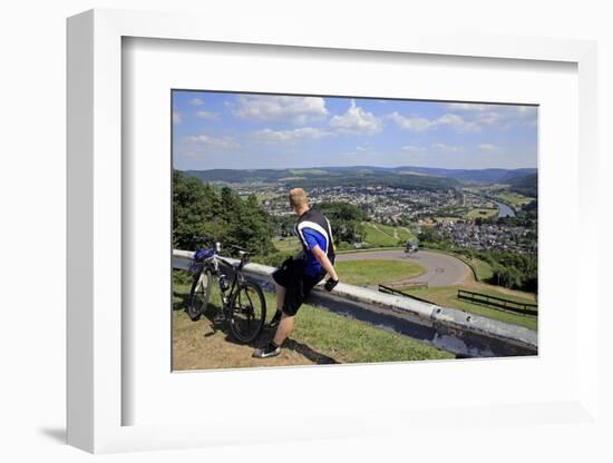 View from Mount Warsberg to Saarburg, Saar River, Rhineland-Palatinate, Germany, Europe-Hans-Peter Merten-Framed Photographic Print