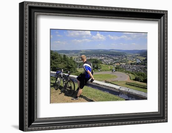 View from Mount Warsberg to Saarburg, Saar River, Rhineland-Palatinate, Germany, Europe-Hans-Peter Merten-Framed Photographic Print