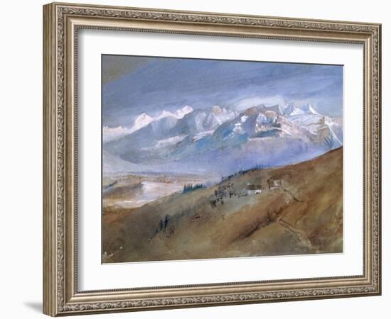 View from My Window at Mornex Where I Stayed a Year, 1862-John Ruskin-Framed Giclee Print