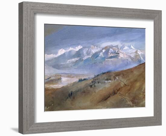 View from My Window at Mornex Where I Stayed a Year, 1862-John Ruskin-Framed Giclee Print