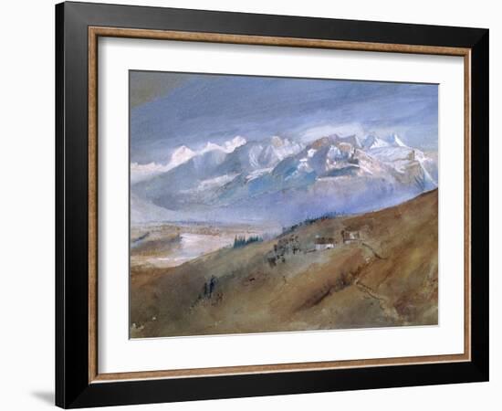 View from My Window at Mornex Where I Stayed a Year, 1862-John Ruskin-Framed Giclee Print