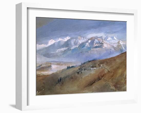 View from My Window at Mornex Where I Stayed a Year, 1862-John Ruskin-Framed Giclee Print