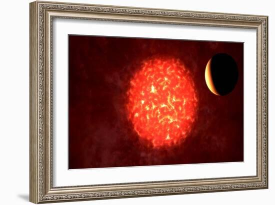 View from Neptune If Our Sun Were Replaced by Vy Canis Majoris-null-Framed Art Print