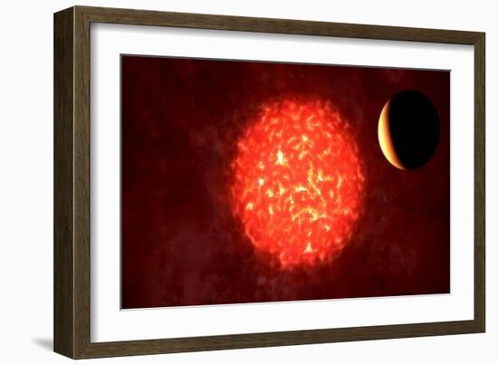 View from Neptune If Our Sun Were Replaced by Vy Canis Majoris-null-Framed Art Print