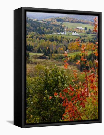 View from NH Route 145 in Stewartstown, New Hampshire, USA-Jerry & Marcy Monkman-Framed Premier Image Canvas