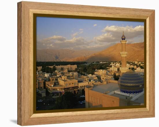 View from Nizwa Fort to Western Hajar Mountains, Nizwa, Oman, Middle East-Ken Gillham-Framed Premier Image Canvas