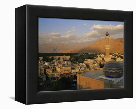 View from Nizwa Fort to Western Hajar Mountains, Nizwa, Oman, Middle East-Ken Gillham-Framed Premier Image Canvas