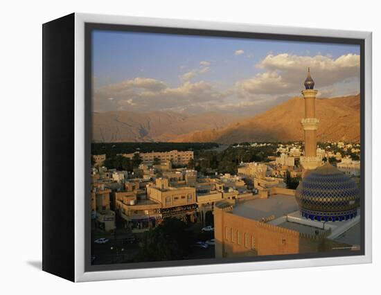 View from Nizwa Fort to Western Hajar Mountains, Nizwa, Oman, Middle East-Ken Gillham-Framed Premier Image Canvas