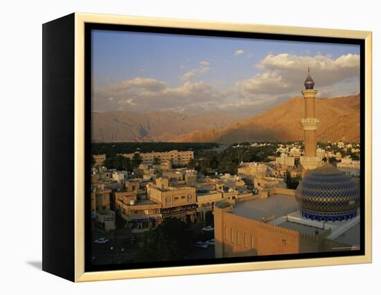 View from Nizwa Fort to Western Hajar Mountains, Nizwa, Oman, Middle East-Ken Gillham-Framed Premier Image Canvas