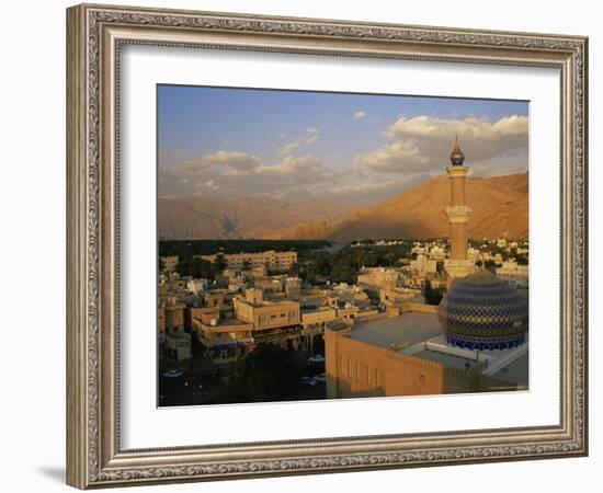View from Nizwa Fort to Western Hajar Mountains, Nizwa, Oman, Middle East-Ken Gillham-Framed Photographic Print