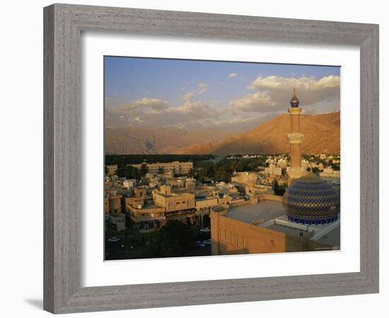 View from Nizwa Fort to Western Hajar Mountains, Nizwa, Oman, Middle East-Ken Gillham-Framed Photographic Print