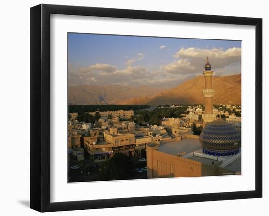 View from Nizwa Fort to Western Hajar Mountains, Nizwa, Oman, Middle East-Ken Gillham-Framed Photographic Print