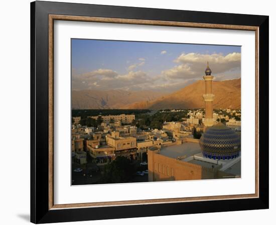 View from Nizwa Fort to Western Hajar Mountains, Nizwa, Oman, Middle East-Ken Gillham-Framed Photographic Print