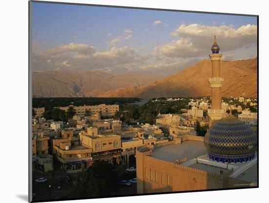 View from Nizwa Fort to Western Hajar Mountains, Nizwa, Oman, Middle East-Ken Gillham-Mounted Photographic Print