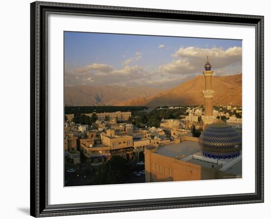 View from Nizwa Fort to Western Hajar Mountains, Nizwa, Oman, Middle East-Ken Gillham-Framed Photographic Print