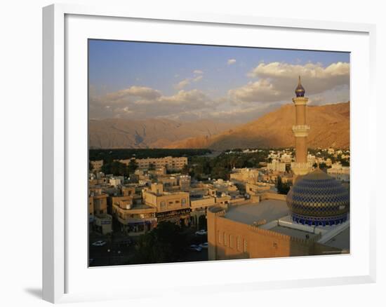 View from Nizwa Fort to Western Hajar Mountains, Nizwa, Oman, Middle East-Ken Gillham-Framed Photographic Print