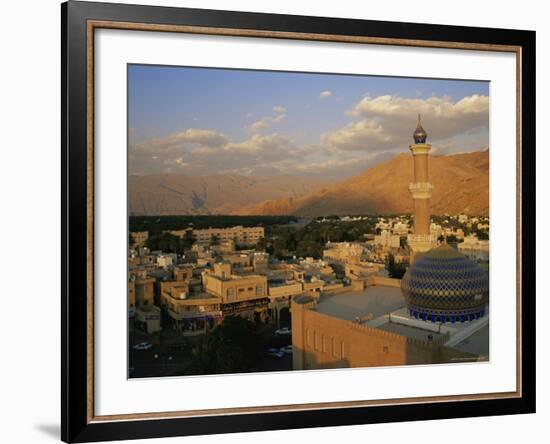 View from Nizwa Fort to Western Hajar Mountains, Nizwa, Oman, Middle East-Ken Gillham-Framed Photographic Print