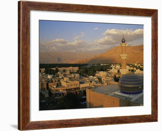 View from Nizwa Fort to Western Hajar Mountains, Nizwa, Oman, Middle East-Ken Gillham-Framed Photographic Print