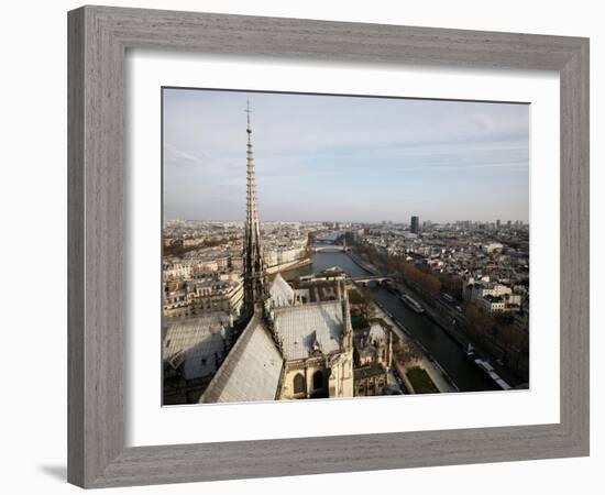 View from Notre Dame Cathedral Roof, Paris, France, Europe-Godong-Framed Photographic Print
