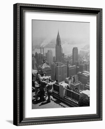 View from Observation Deck at Rockefeller Center Looking Southeast at the Chrysler Building-null-Framed Photographic Print