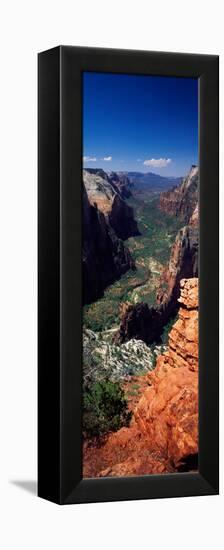 View from Observation Point, Zion National Park, Utah, USA-null-Framed Premier Image Canvas