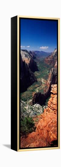 View from Observation Point, Zion National Park, Utah, USA-null-Framed Premier Image Canvas
