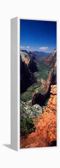 View from Observation Point, Zion National Park, Utah, USA-null-Framed Premier Image Canvas