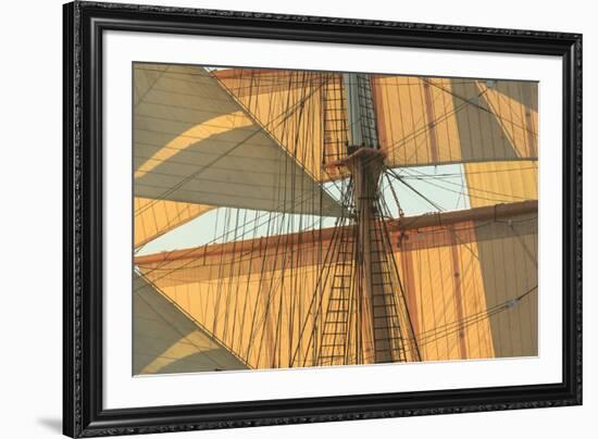 View from Odysseus, PR 90 foot sailing yacht, San Diego, California, USA-Stuart Westmorland-Framed Premium Photographic Print