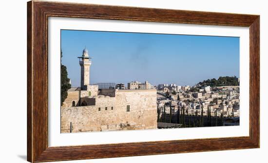 View from Old City of Jerusalem into the outskirts, Jerusalem, Israel, Middle East-Alexandre Rotenberg-Framed Photographic Print