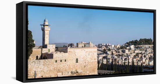 View from Old City of Jerusalem into the outskirts, Jerusalem, Israel, Middle East-Alexandre Rotenberg-Framed Premier Image Canvas