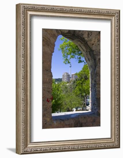 View from Palace of the Shirvanshahs over Baku with Television Tower, Azerbaijan-Michael Runkel-Framed Photographic Print