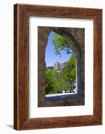 View from Palace of the Shirvanshahs over Baku with Television Tower, Azerbaijan-Michael Runkel-Framed Photographic Print