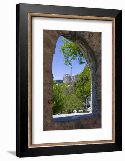 View from Palace of the Shirvanshahs over Baku with Television Tower, Azerbaijan-Michael Runkel-Framed Photographic Print