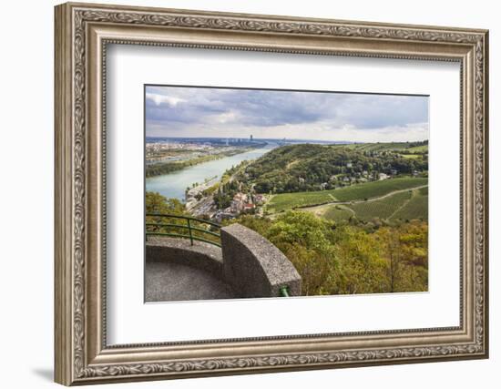 View from Panorama Terrace to Kahlenbergerdorf in the Foreground and over Vienna, Vienna, Austria-Gerhard Wild-Framed Photographic Print