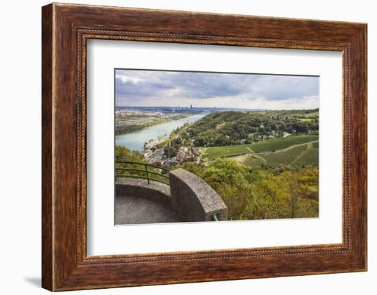 View from Panorama Terrace to Kahlenbergerdorf in the Foreground and over Vienna, Vienna, Austria-Gerhard Wild-Framed Photographic Print